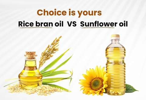 Rice bran oil vs. sunflower oil