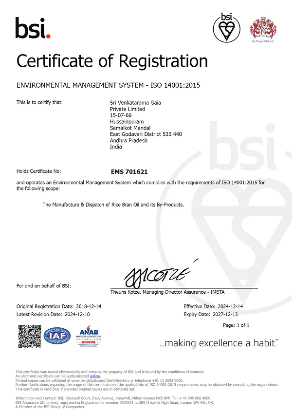 14001 ISO CERTIFICATE